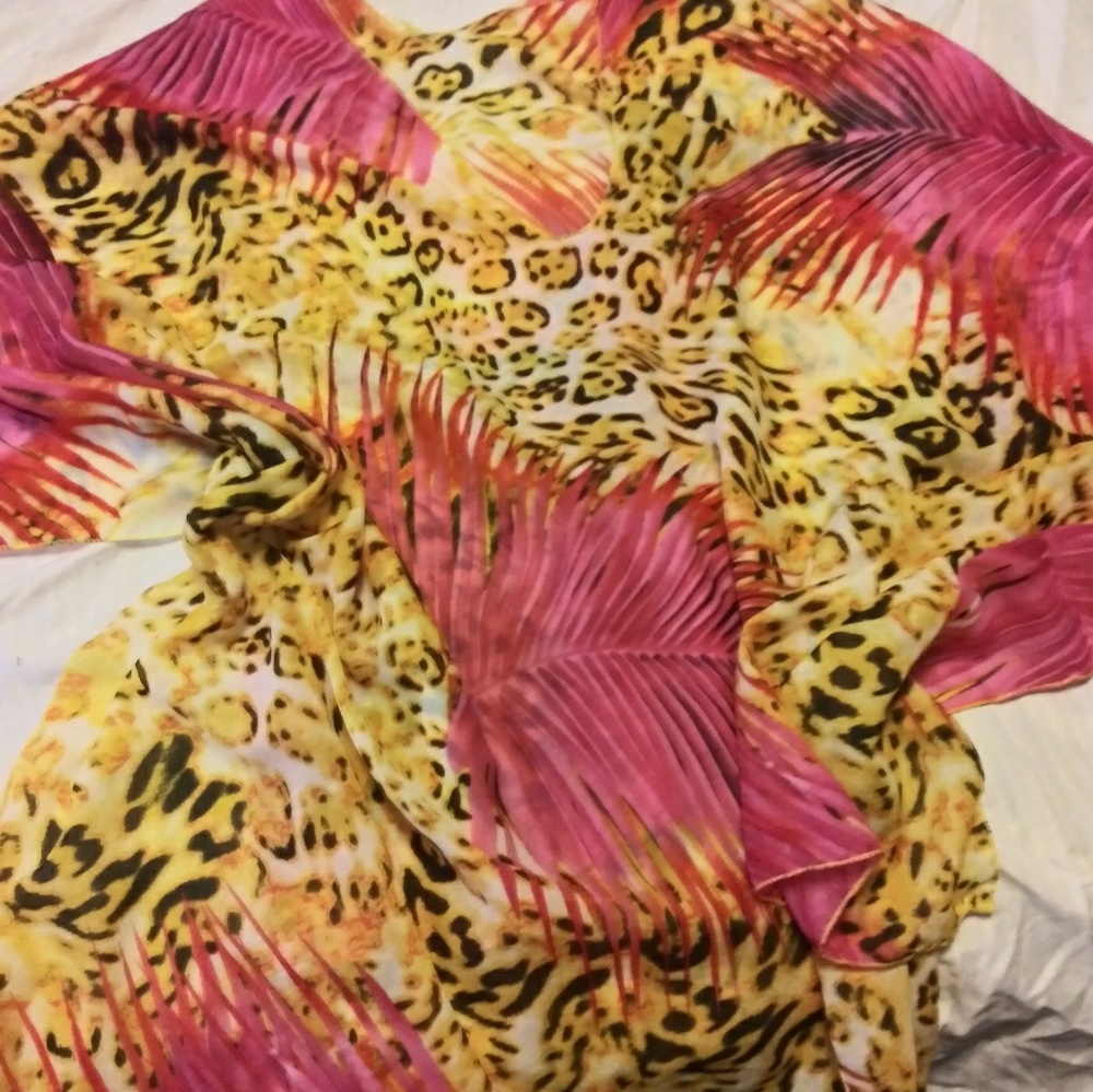 Leopard print cape